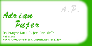 adrian pujer business card